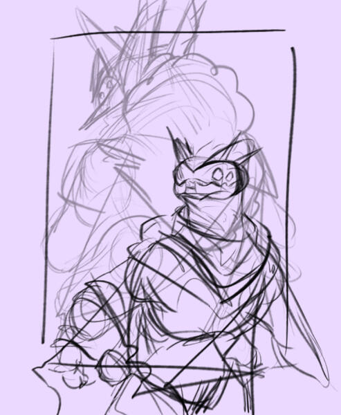 Captain and Dreg Eliksni Sketch